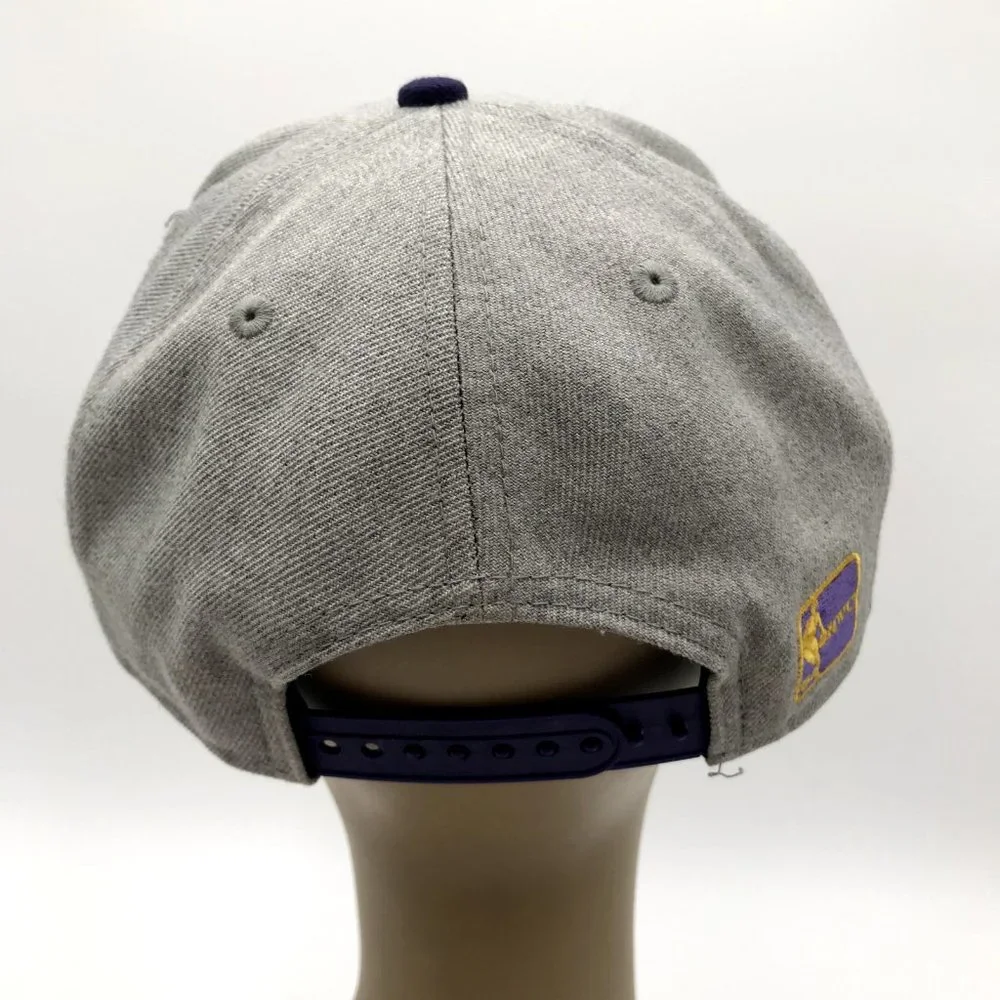 Los Angeles Lakers Hardwood Classics Gray Black‎ Snapback Hat Cap Embroidered